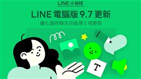 LINE電腦版9.7更新，優化儲存聊天功能等5項更新。（圖／翻攝自LINE台灣部落格）
