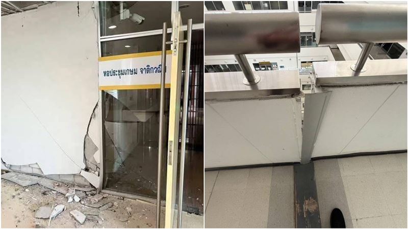 曼谷政府大樓巨響現裂痕　緊急疏散百人