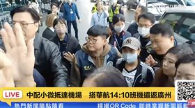 小微,驅離,桃園機場,武統,中配（圖／翻攝畫面）