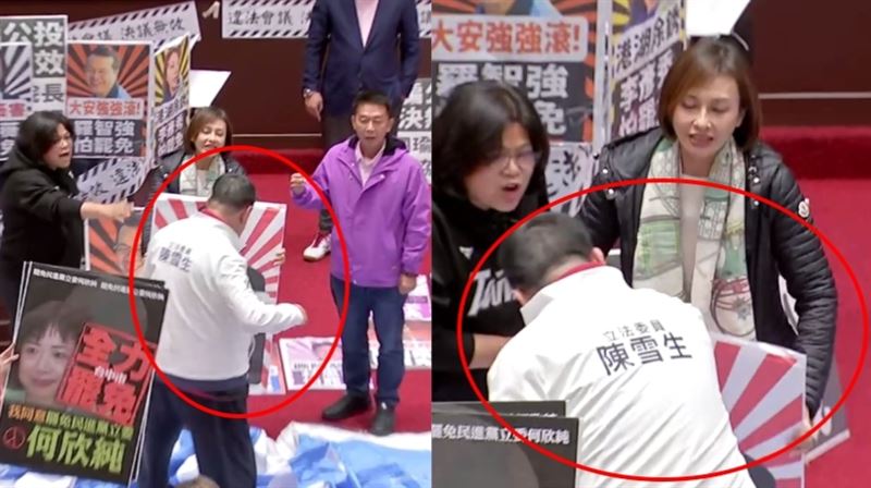 藍委揍傅崐萁看板！綠委：像打共匪就對了