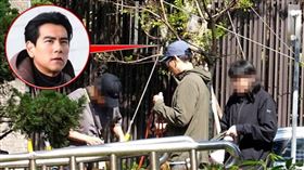 彭于晏與彭姊姊帶著3隻愛犬與高個瀏海妹會合。（圖／本刊攝影組）