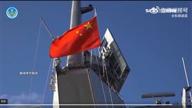 r引戰藍怪賴1801，中國，國旗，解放軍軍艦，共軍，五星旗。（注意左下來源）。