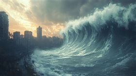 海嘯　天災　示意圖／freepik