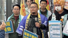 台中「第二選區」罷團發言人，自稱顏寬恒表弟，林宣宏（記者林意筑攝）