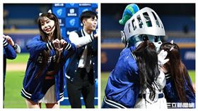 ▲中職36年新莊棒球場開幕戰，Fubon Angels韓籍隊員李珠珢賽後跳MVP舞。（圖／記者劉彥池攝影）