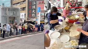 清明連假首日，美麗島飄香60年老店大牌長龍。（圖／翻攝畫面）