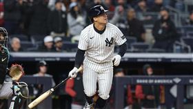 ▲沃爾皮（Anthony Volpe）用「魚雷球棒」炸裂3分砲。（圖／路透社／達志影像）