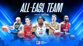 ▲2024-2025賽季東超最佳陣容，林書豪、桑尼、盧峻翔入選。（圖／東超提供）