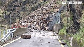 ▲中橫便道,落石坍方,封閉,雙向,道路。（圖／谷關工務段提供） 