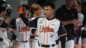 ▲統一獅捕手林岱安炸裂陽春砲逆轉超前。（圖／統一獅提供）