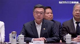 ▲行政院舉行「因應美國關稅 我國出口供應鏈支持方案」記者會。院長卓榮泰表示下周主動找朝野共商國是。（圖／翻攝畫面）