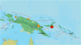 巴布亞紐幾內亞5日清晨4時5分發生規模6.9地震。（圖／翻攝自USGS）