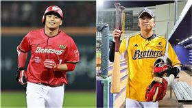 ▲朱育賢、王威晨史上首次同天1000安達陣。（圖／記者劉彥池攝影、中信兄弟提供）