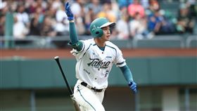 ▲台鋼雄鷹王博玄揮別低迷，此役敲出本季首轟，還包辦全隊打點。（圖／台鋼雄鷹提供） 