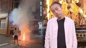 安哥公司才剛被潑漆，又遭人放煙火、撒冥紙示威。（圖／翻攝自黑色豪門企業畫面）