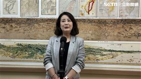 ▲民進黨黨團幹事長吳思瑤於地圖區受訪。（圖／記者詹宜庭攝影）