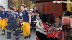 有10年資歷的老員工被舊衣物活埋死亡。（圖／翻攝畫面）