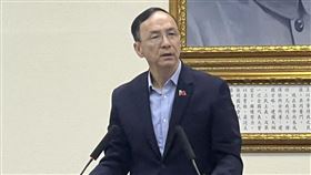 ▲國民黨主席朱立倫中常會談話。（圖／記者蘇晏男攝影）