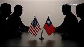 台灣,美國國旗。