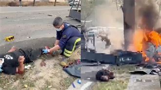 貨車碳化…斷手腳「濺毒品殘渣」！人2缺1
