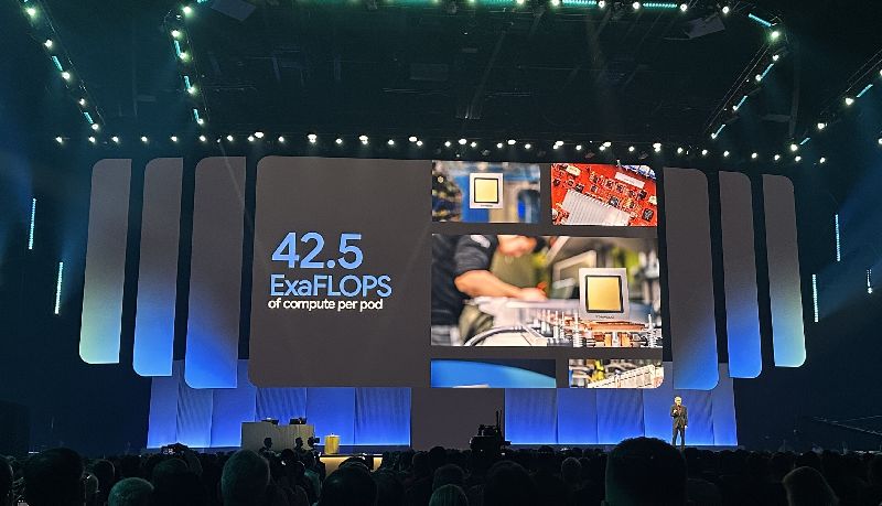 Google執行長皮查伊在主題演講揭曉新一代AI晶片TPU，運算能力達42.5 Exaflops，使它比全世界最大的超級電腦還要強大