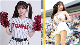 李珠珢首度返韓後LG TWINS應援初登場。（組合圖／翻攝自韓網）