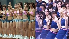 有網友在網路上貼出一張台灣啦啦隊十年前的前後對比。（圖／翻攝自Dcard）