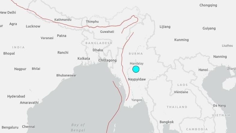 緬甸發生規模5.5地震　深度僅7.7公里