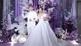 藝人賴慧如與國標舞老師劉家銘今天在新莊頤品飯店舉辦婚宴。（圖／記者鄭孟晃攝影）