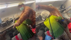 阿伯搭台鐵被擠，火大跳針狂嗆乘客。（圖／翻攝自臉書社團「匿名公社」）