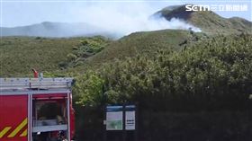 ▲台北市陽明山小油坑風景區發生山火。（圖／翻攝畫面）