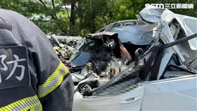 死亡車禍,國道,現世報,行車糾紛,砂石車,追撞,國3,南投（圖／翻攝畫面）
