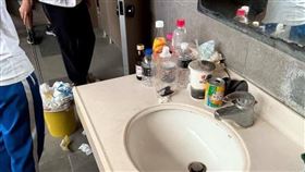 大甲媽,遶境,垃圾,髒亂,清水高中,公德心,廁所（圖／翻攝自爆料公社）