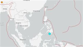 ▲菲律賓南部外海今日發生規模5.6地震。（圖／翻攝自USGS）