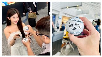 獨／李珠珢抵台機場近百人接機　開簽名會