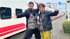  納豆跟曾子余出外景。(圖／TVBS提供）