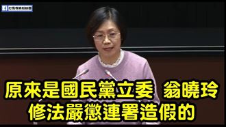 翁曉玲早提醒：不要以為偽造連署會沒事！