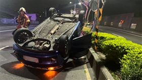 翻車事故現場。（圖／翻攝畫面）
