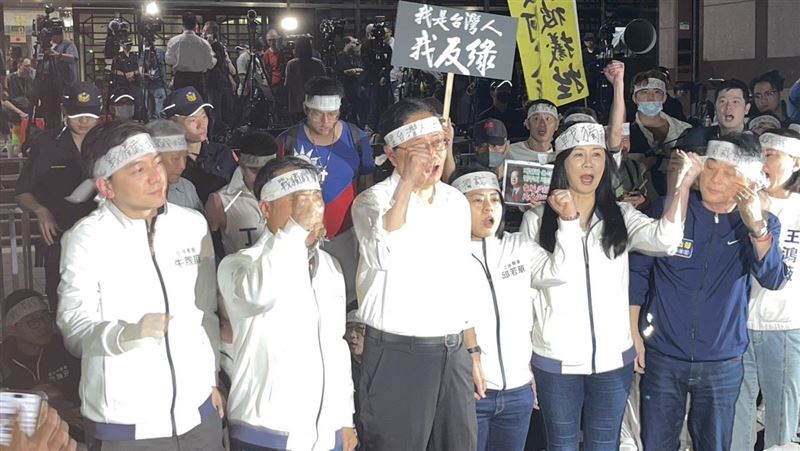 「民進黨是綠共！」張善政到北檢聲援藍軍