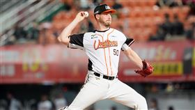 ▲統一獅先發投手布雷克，花費95球繳出完投完封勝。（圖／統一獅提供）