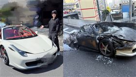 Chocolabi,ちょこらび）,製作人,Honkon,ほんこん,法拉利,高速公路,爆炸（圖／翻攝自Ｘ）