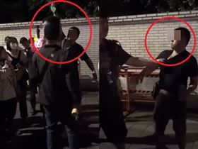  ▲▼四叉貓被淋運動飲料，迅速反手抓人。（圖／翻攝事實盛於雄辯臉書）