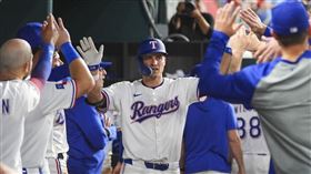 ▲席格（Corey Seager）敲出遊騎兵生涯第100轟。（圖／美聯社／達志影像）