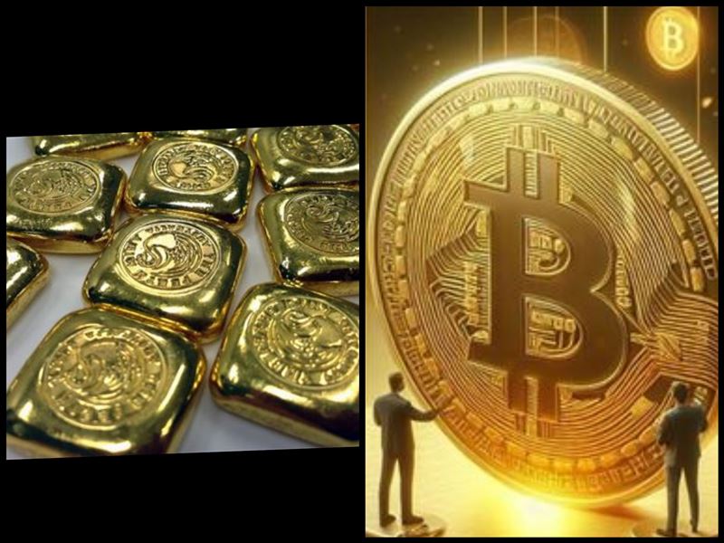 黃金突破3357美元歷史高點，引發比特幣市場高度關注。（示意圖／Pixabay）