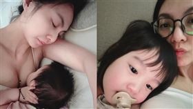 陳緗妮在社群平台罕見公開哺乳照。（圖／翻攝自臉書）
