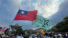 凱道同時出現國旗、台獨旗　黃捷：讓習近平看到台灣人的團結跟民主（圖／翻攝自綠委王定宇臉書）