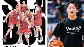 《灌籃高手》作者井上雄彥的長子井上大道，日本職籃（B-League）的二級聯賽球隊，網友讚：「就像漫畫中的宮城良田一樣。」（圖／翻攝自鹿兒島列布尼斯官網、劇照）