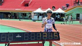 ▲楊梅高中吳育廷110跨欄決賽飆出亞洲新紀錄。（圖／記者蔡厚瑄攝影）