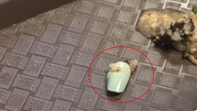 民眾指控肉粽名店餡料包指甲。（圖／翻攝畫面）