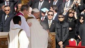 ▲前總統馬英九與夫人周美青2013年3月19日曾出席教宗就職彌撒。（總統府提供）